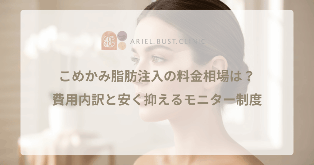 こめかみ脂肪注入の料金相場は？費用内訳と安く抑えるモニター制度