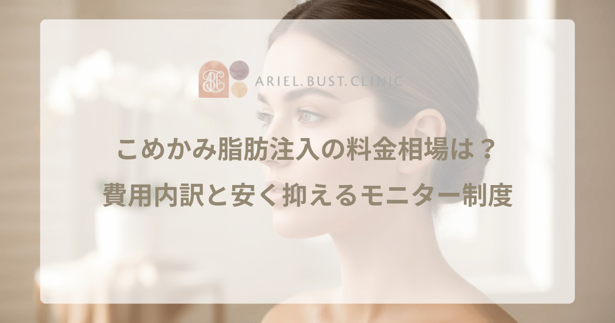 こめかみ脂肪注入の料金相場は？費用内訳と安く抑えるモニター制度