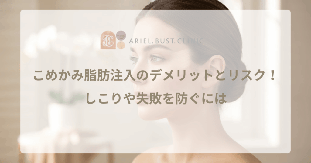 こめかみ脂肪注入のデメリットとリスク！しこりや失敗を防ぐには