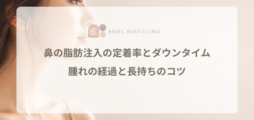 鼻の脂肪注入の定着率とダウンタイム！腫れの経過と長持ちのコツ