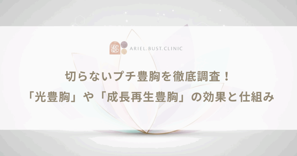 切らないプチ豊胸を徹底調査！「光豊胸」や「成長再生豊胸」の効果と仕組み