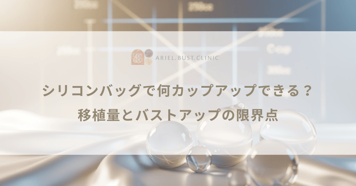 シリコンバッグで何カップアップできる?移植量とバストアップの限界点